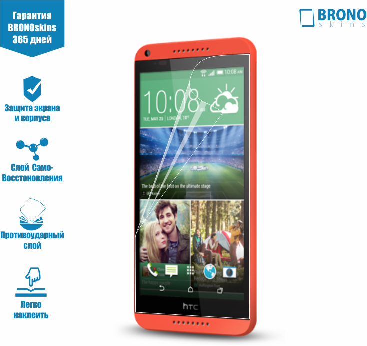 Защитная пленка на HTC Desire 816, Защита экрана HTC Desire 816, Защитное стекло HTC Desire 816 Броня для HTC Desire 816