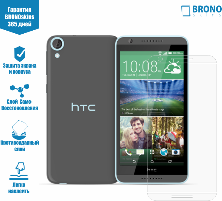 Защитная пленка на HTC Desire 820, Защита экрана HTC Desire 820, Защитное стекло HTC Desire 820 Броня для HTC Desire 820