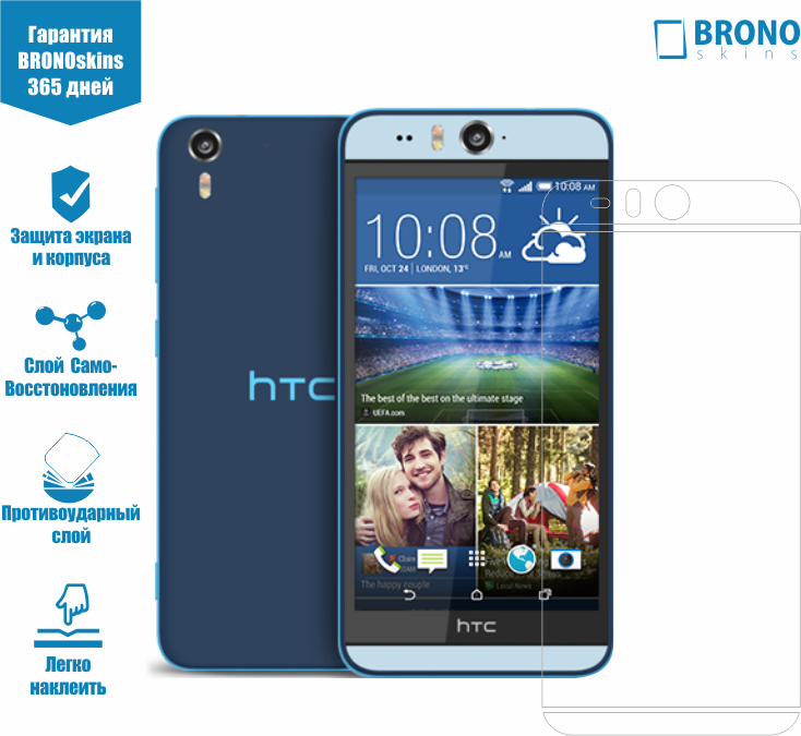 Защитная пленка на HTC Desire Eye, Защита экрана HTC Desire Eye, Защитное стекло HTC Desire Eye Броня для HTC Desire Eye