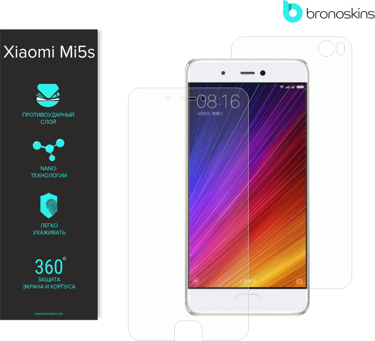 Защитная пленка для Xiaomi Mi5s, защитное стекло Xiaomi Mi5s, броноскинс для Xiaomi Mi5s Защитная Броня для Xiaomi Mi5s