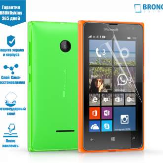 Защитная бронированная пленка на Microsoft Lumia 435